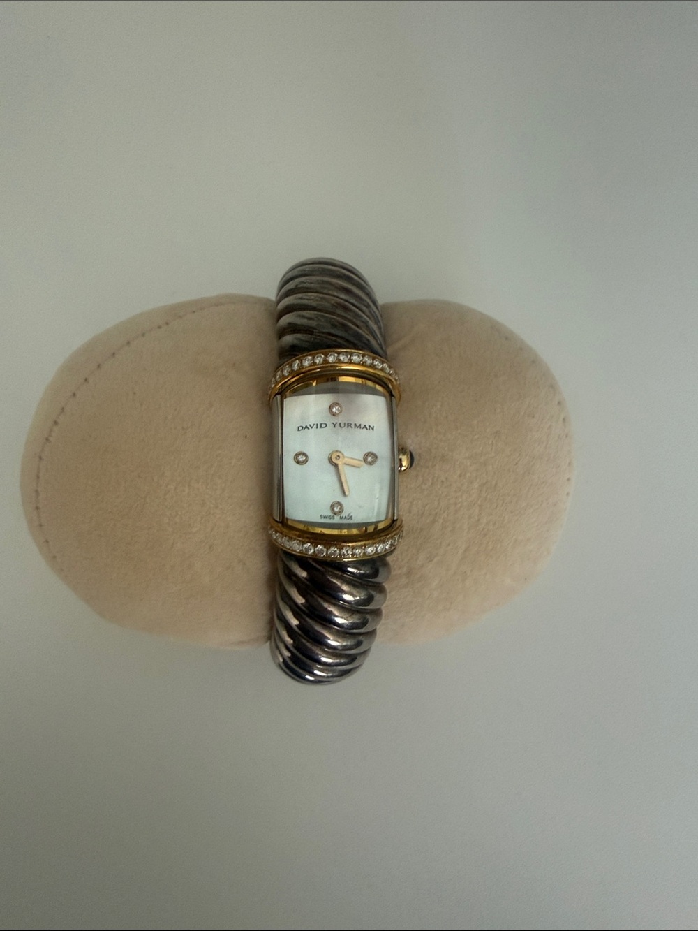 David Yurman Two-Tone Cable Bracelet Watch - Silver & Gold